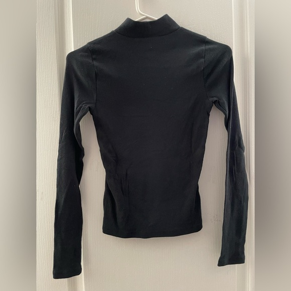 3 for $10 | Hollister Black Mock Neck Long-Sleeve - Picture 2 of 4